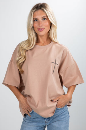 Taupe Trust In The Lord Tee