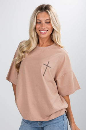 Taupe Trust In The Lord Tee