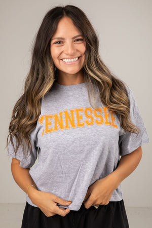Heather Grey Tennessee Cropped Tee