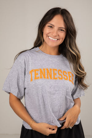 Heather Grey Tennessee Cropped Tee