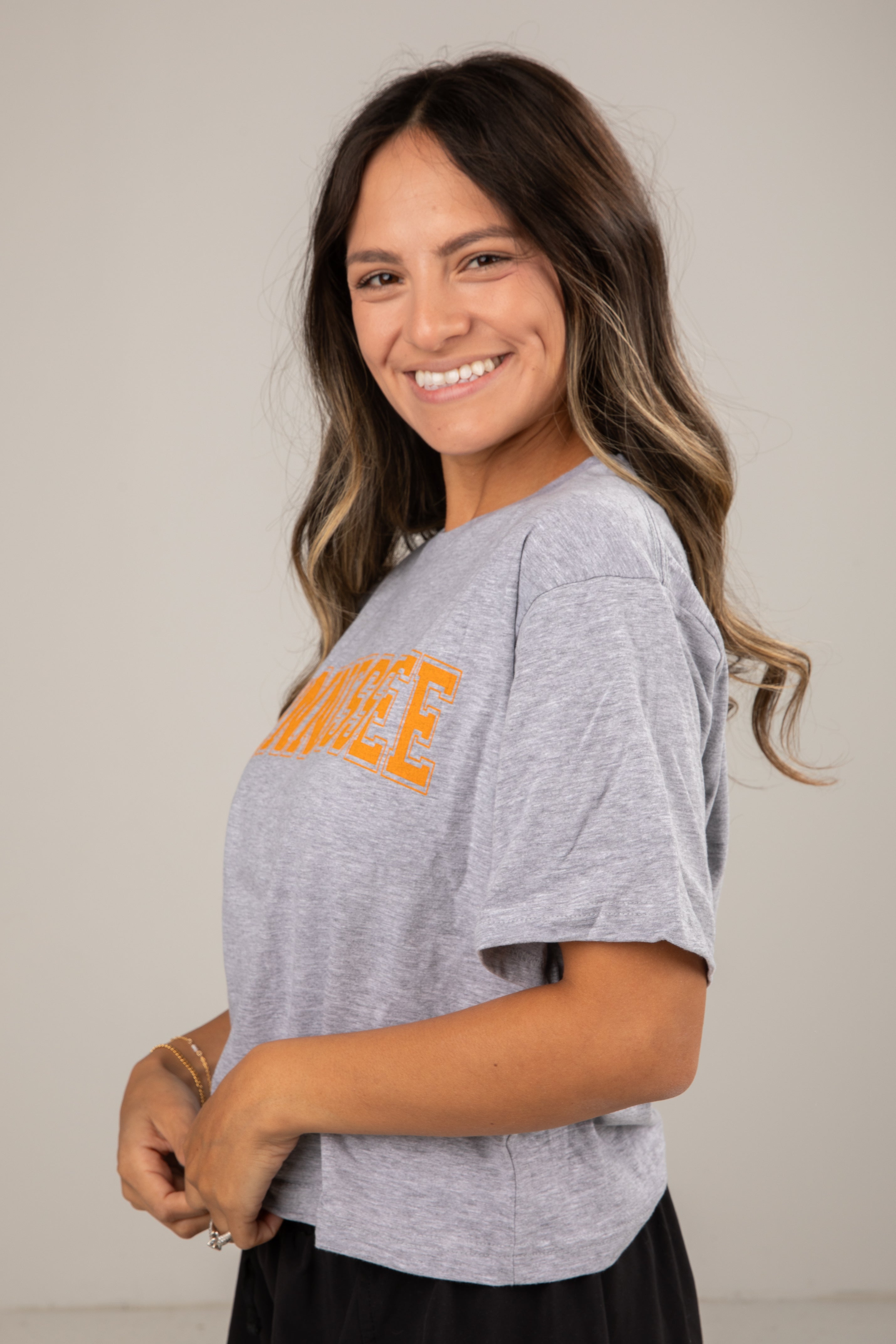 Heather Grey Tennessee Cropped Tee