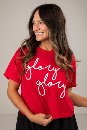 Red Glory Glory Cropped Tee