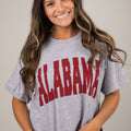 Heather Grey Alabama Cropped Tee