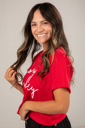 Red Glory Glory Cropped Tee