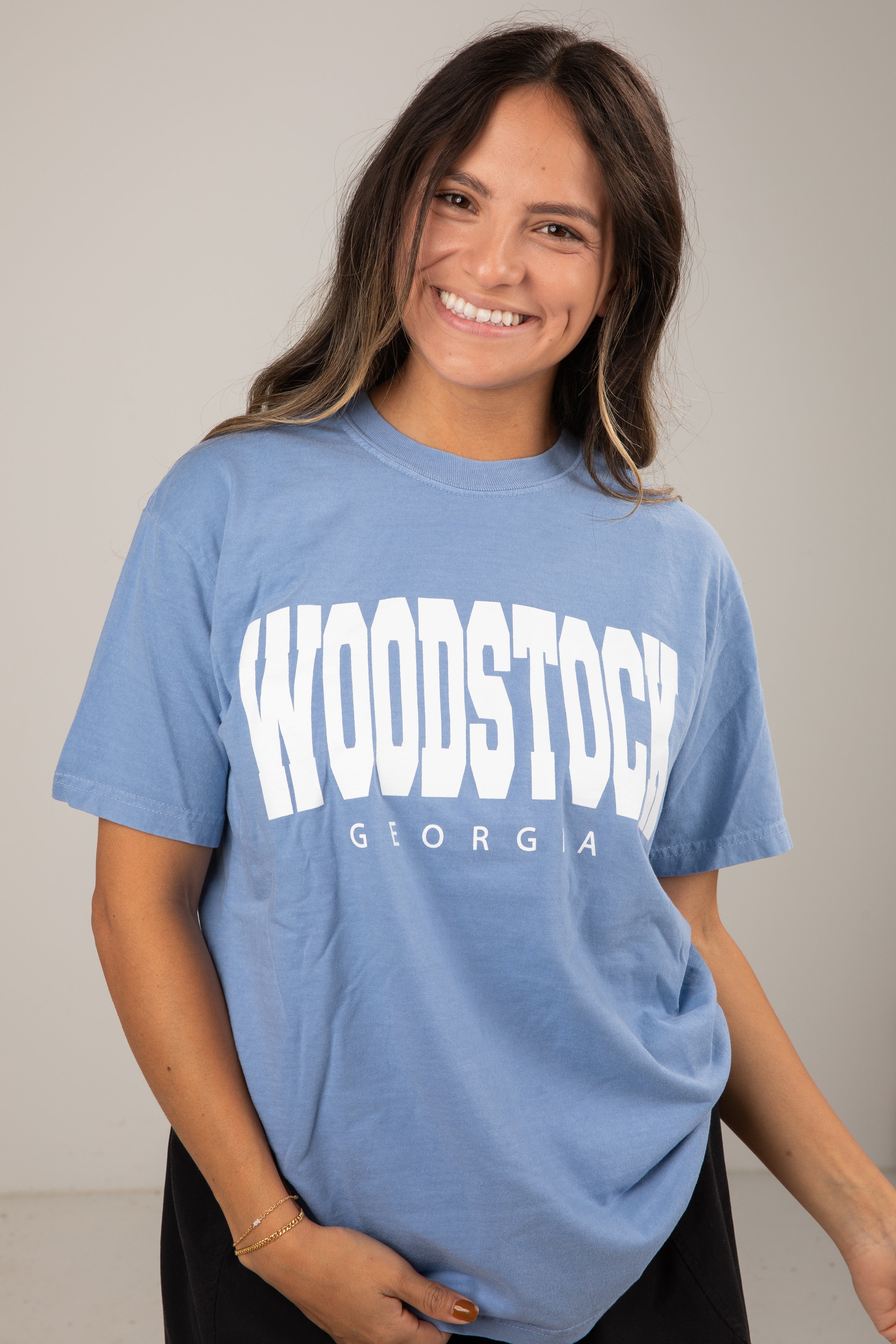 Light Blue Woodstock Georgia Tee