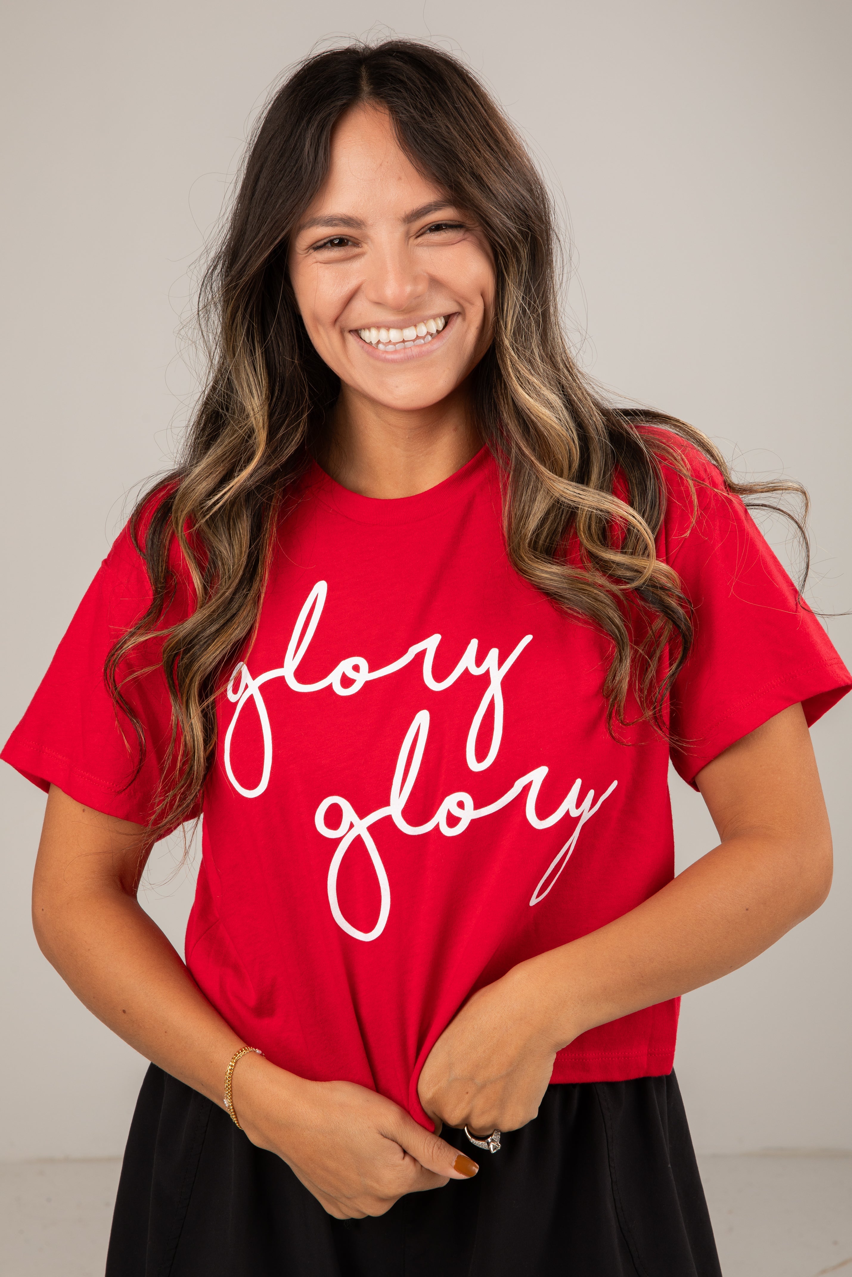 Red Glory Glory Cropped Tee