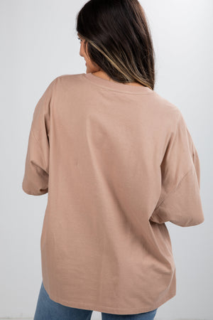 Taupe Pray Tee