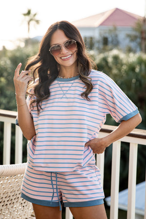 Give You Joy Striped Casual Top - DU DEAL
