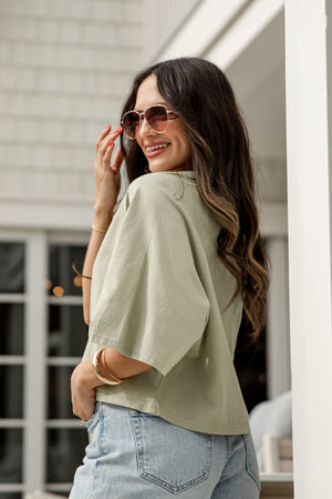 Soft Sage Everyday Crop Top