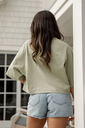 Soft Sage Everyday Crop Top
